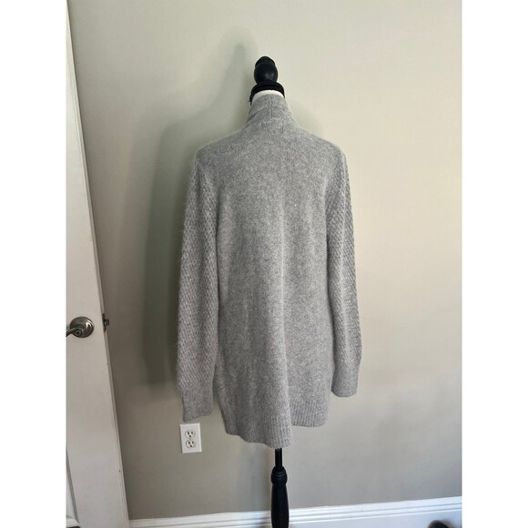 Women's Fenn Wright Manson Long Open Front Cardigan Sweater Gray Angora Size XL - Picture 6 of 7